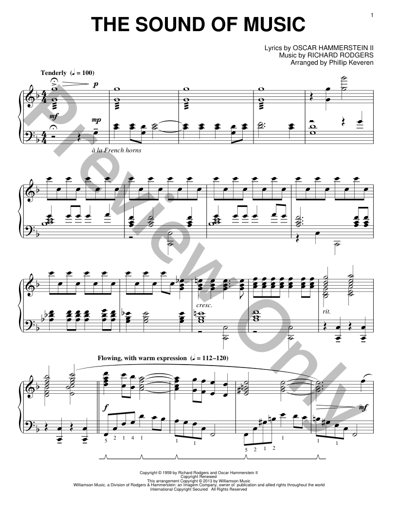 The Sound Of Music Piano Sheet Music | J.W. Pepper