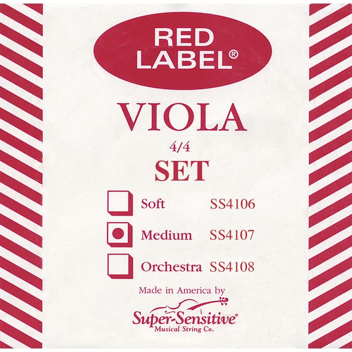 Super Sensitive Red Label Viola Strings | J.W. Pepper