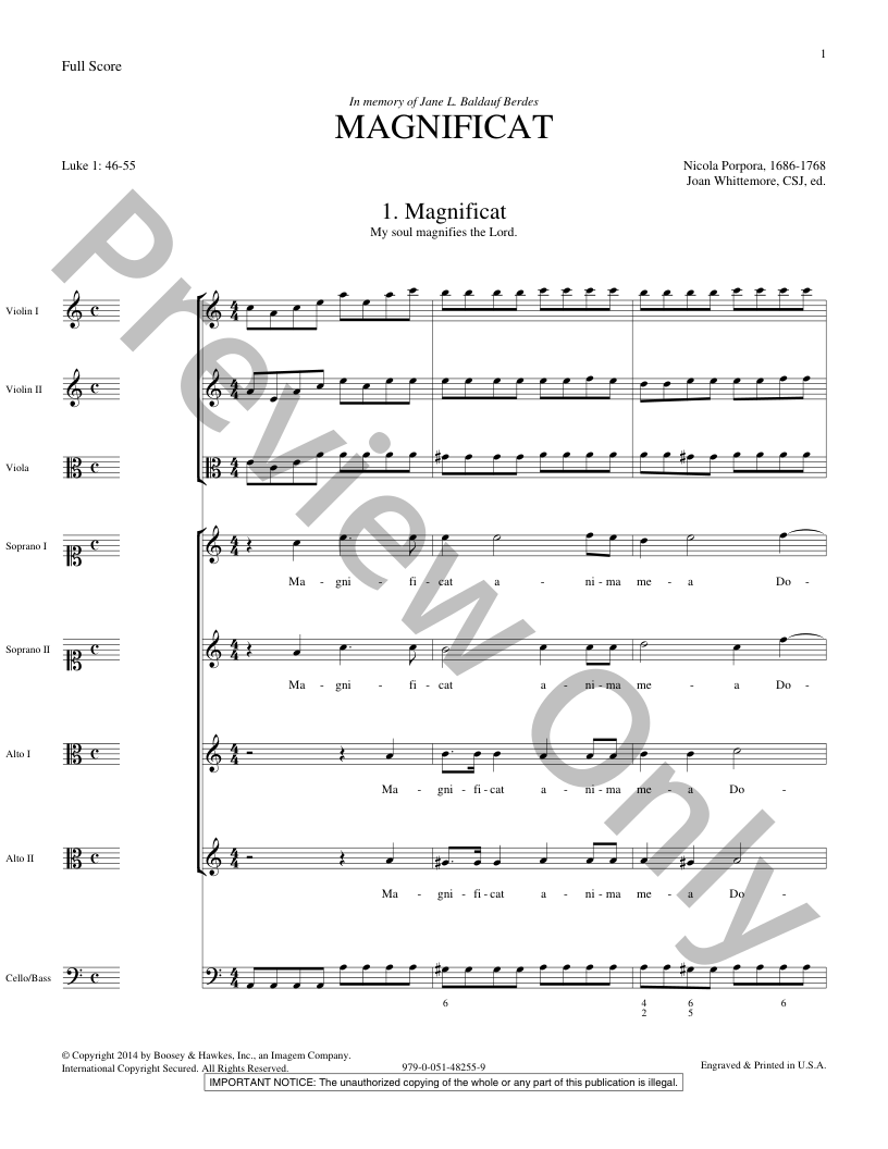 Magnificat in A minor Choral Sheet Music | J.W. Pepper