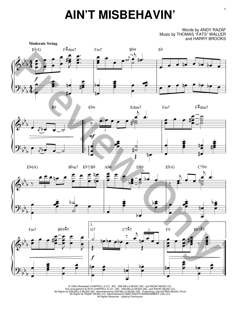 ボーカル　ビッグバンド譜面：Ain't Misbehavin' covers-10525134E.png?v=