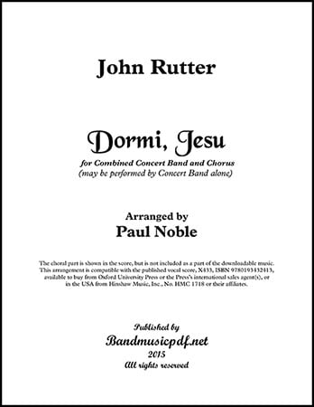 Dormi, Jesu Concert Band Sheet Music | J.W. Pepper