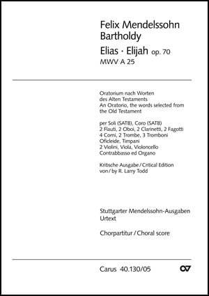 Elijah, Op. 70 Choral Sheet Music | J.W. Pepper