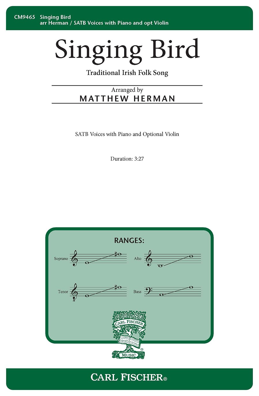 Singing Bird Choral Sheet Music | J.W. Pepper