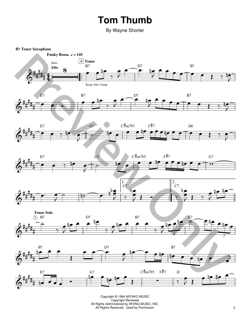 Tom Thumb Sheet Music | J.W. Pepper