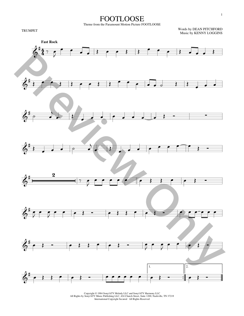 Footloose Sheet Music | J.W. Pepper