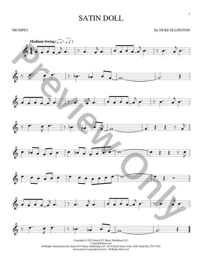 Satin Doll Sheet Music | J.W. Pepper