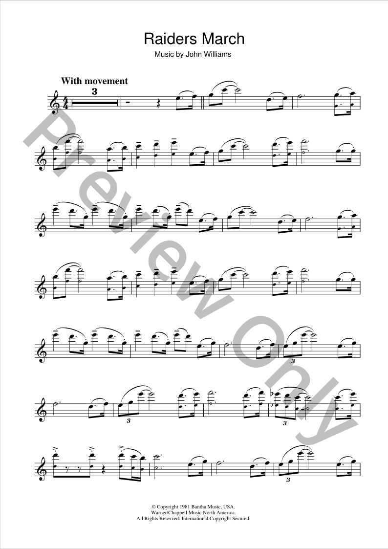 Raiders March Sheet Music | J.W. Pepper