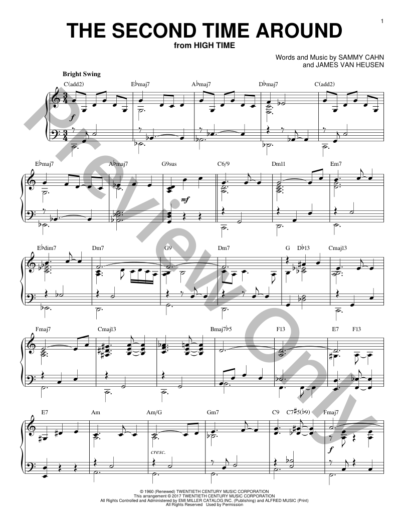 The Second Time Around J W Pepper