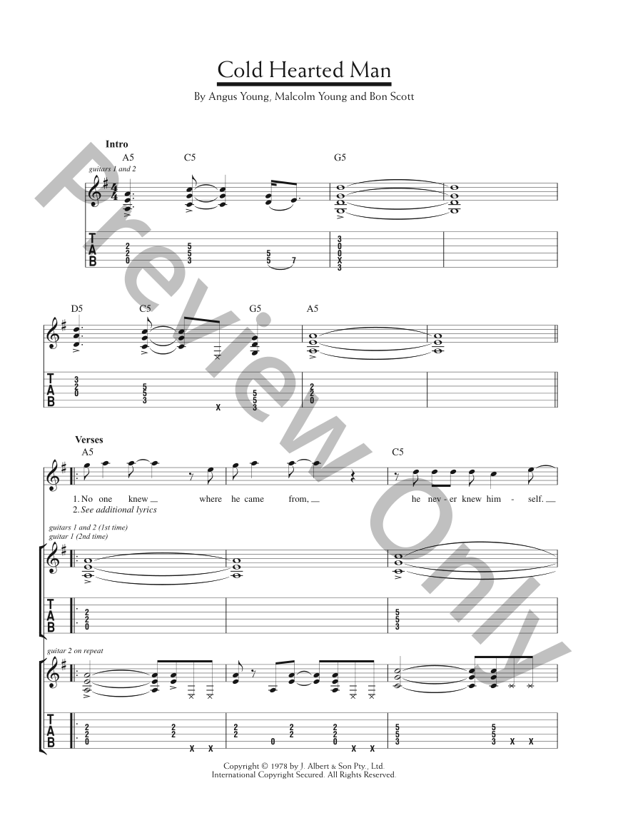 Cold Hearted Man | J.W. Pepper