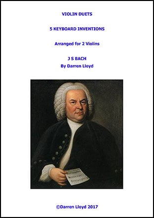 5 Keyboard inventions for 2 Violins Sheet Music | J.W. Pepper