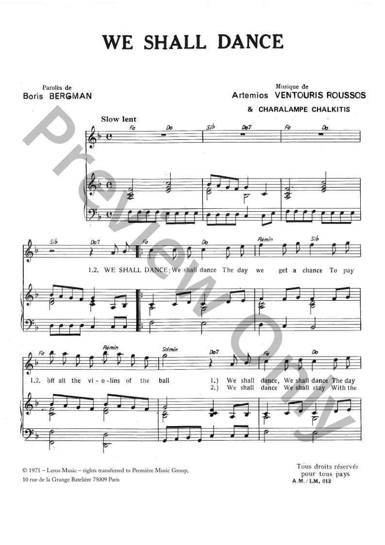 We Shall Dance P/V/G Sheet Music | J.W. Pepper