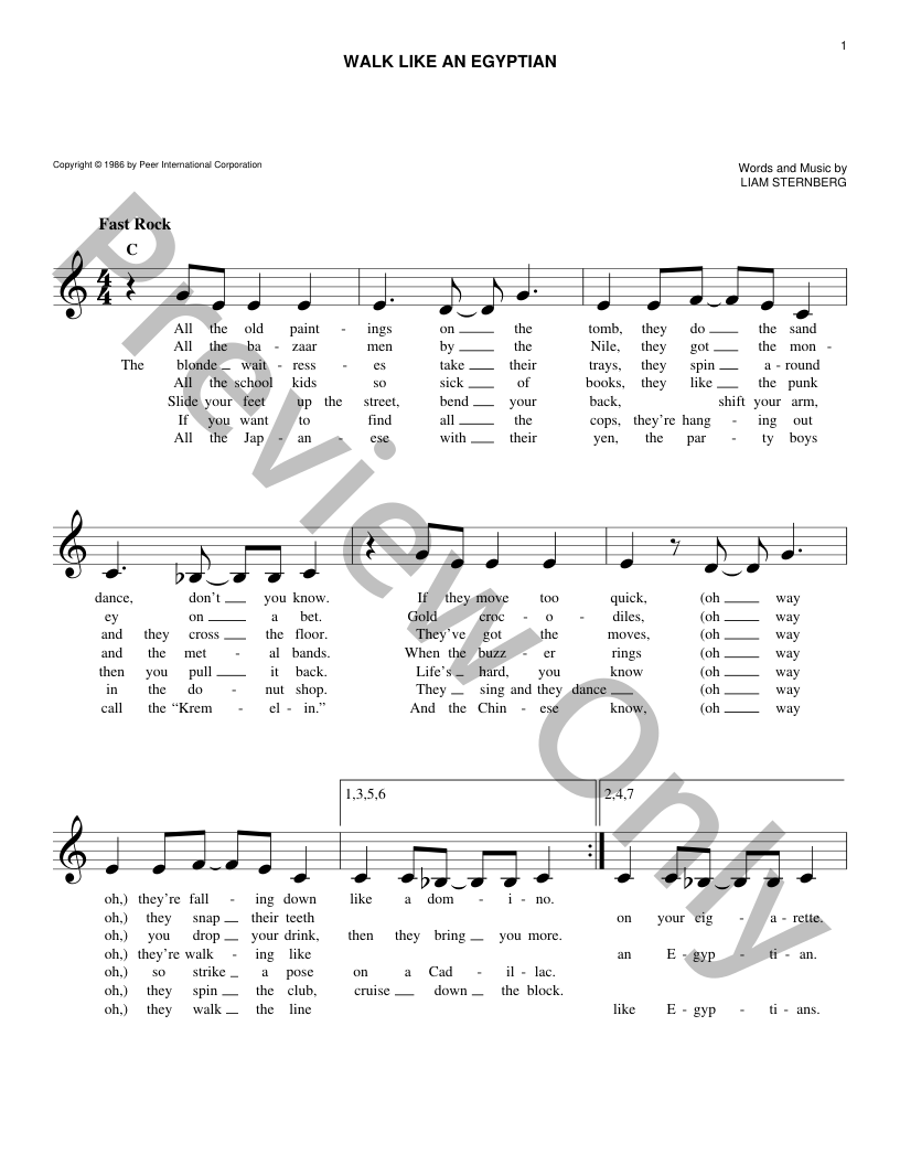 Walk Like An Egyptian | J.W. Pepper