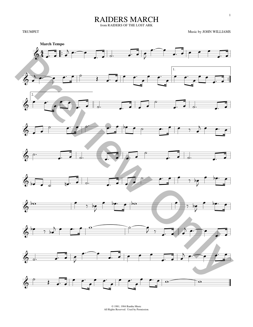 Raiders March Sheet Music | J.W. Pepper
