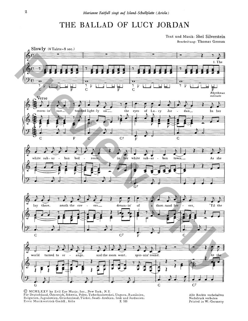 The Ballad Of Lucy Jordan | J.W. Pepper