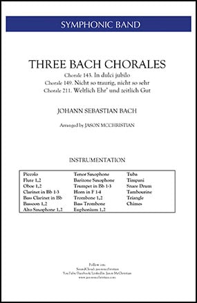 Three Bach Chorales Concert Band Sheet Music | J.W. Pepper