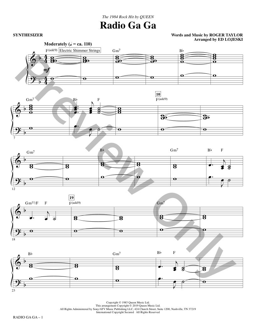 Radio Ga Ga Choral Sheet Music | J.W. Pepper