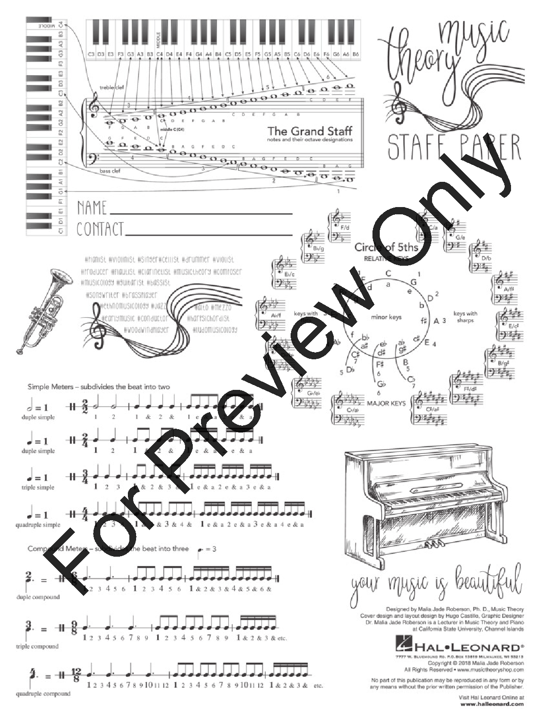 Music Theory Staff Paper | J.W. Pepper