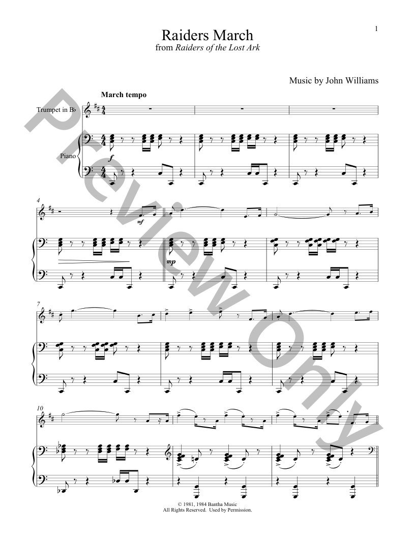 Raiders March Sheet Music | J.W. Pepper