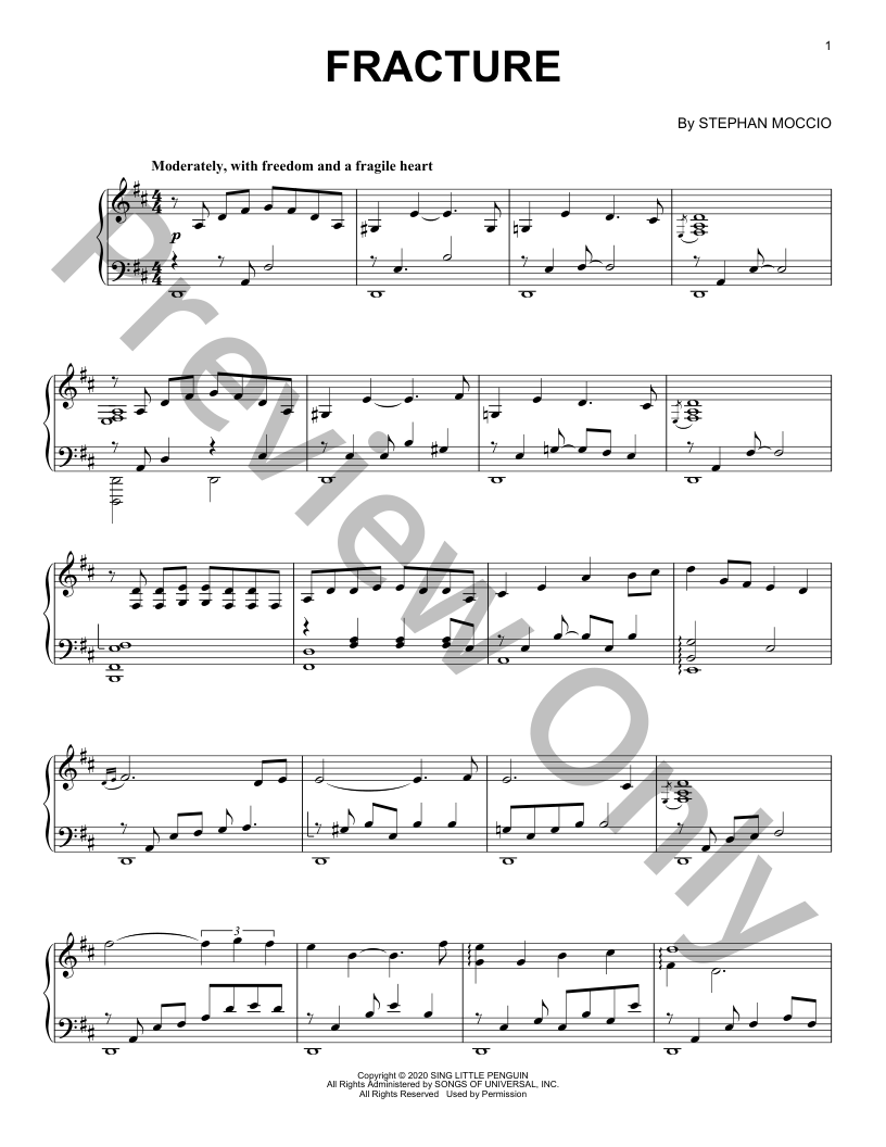 Fracture Piano Sheet Music | J.W. Pepper