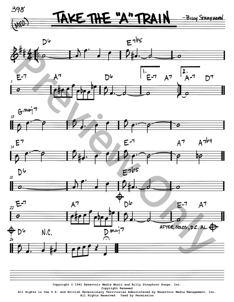 ＢＢ楽譜「Take the 'A' Train」FRANK FOSTER(絶版) Take The 