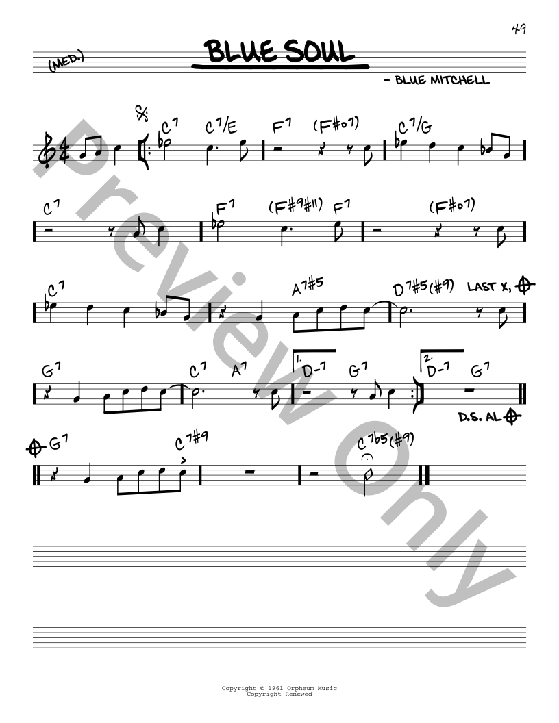 Blue Soul P/V/G Sheet Music | J.W. Pepper