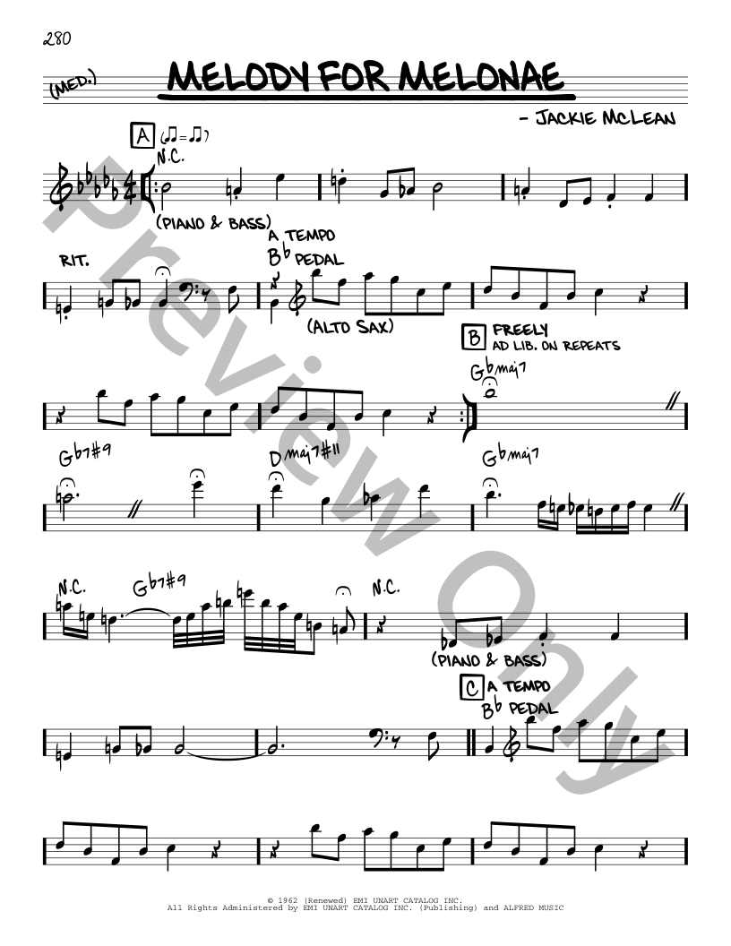 Melody For Melonae P/V/G Sheet Music | J.W. Pepper