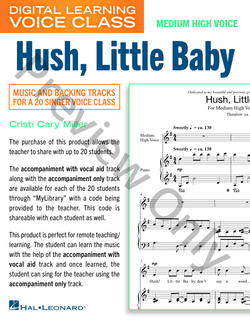 Hush, Little Baby Vocal Sheet Music | J.W. Pepper