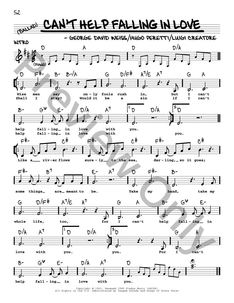 【極上レア・G-RAP】Do Or Die – Falling In Love Can't Help Falling In Love P/V/G Sheet Music | J.W. Pepper
