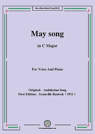 May song (Cancion de Maja),in C Major | J.W. Pepper