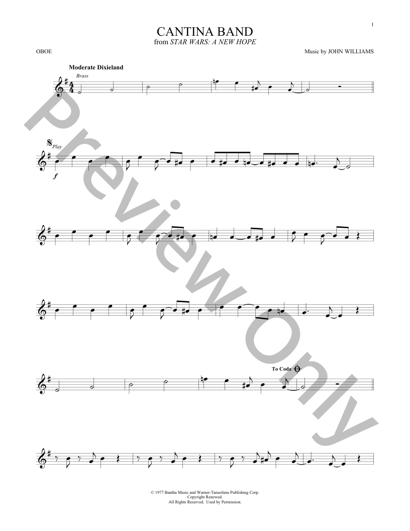 Cantina Band Sheet Music | J.W. Pepper