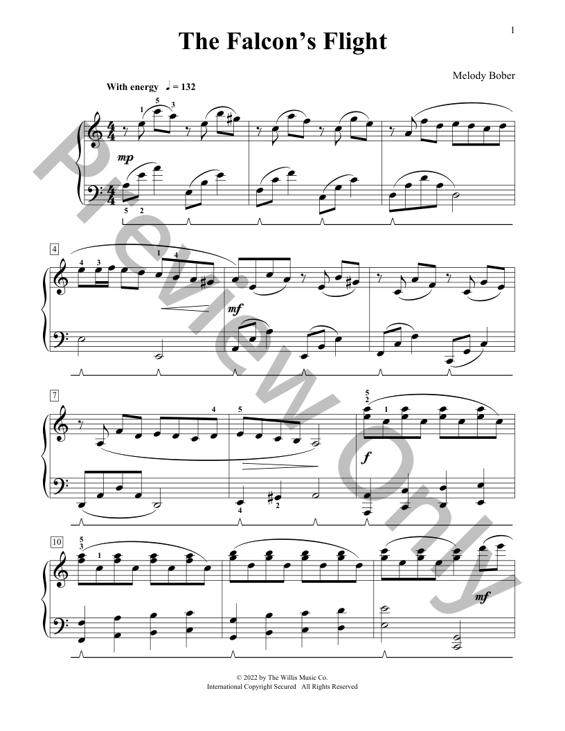 The Falcon's Flight Piano Sheet Music | J.W. Pepper