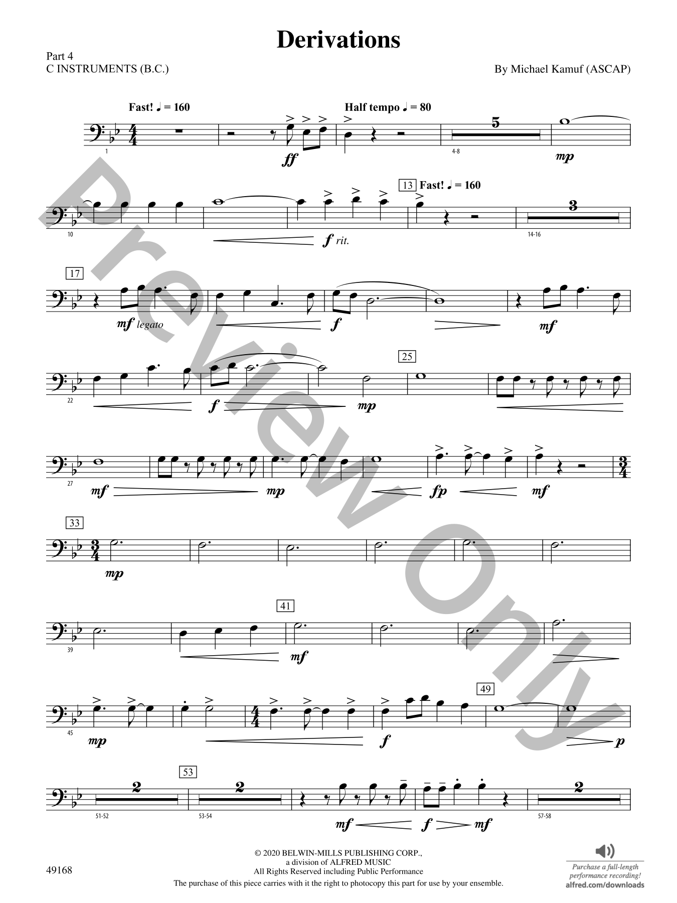 Derivations Concert Band Sheet Music | J.W. Pepper