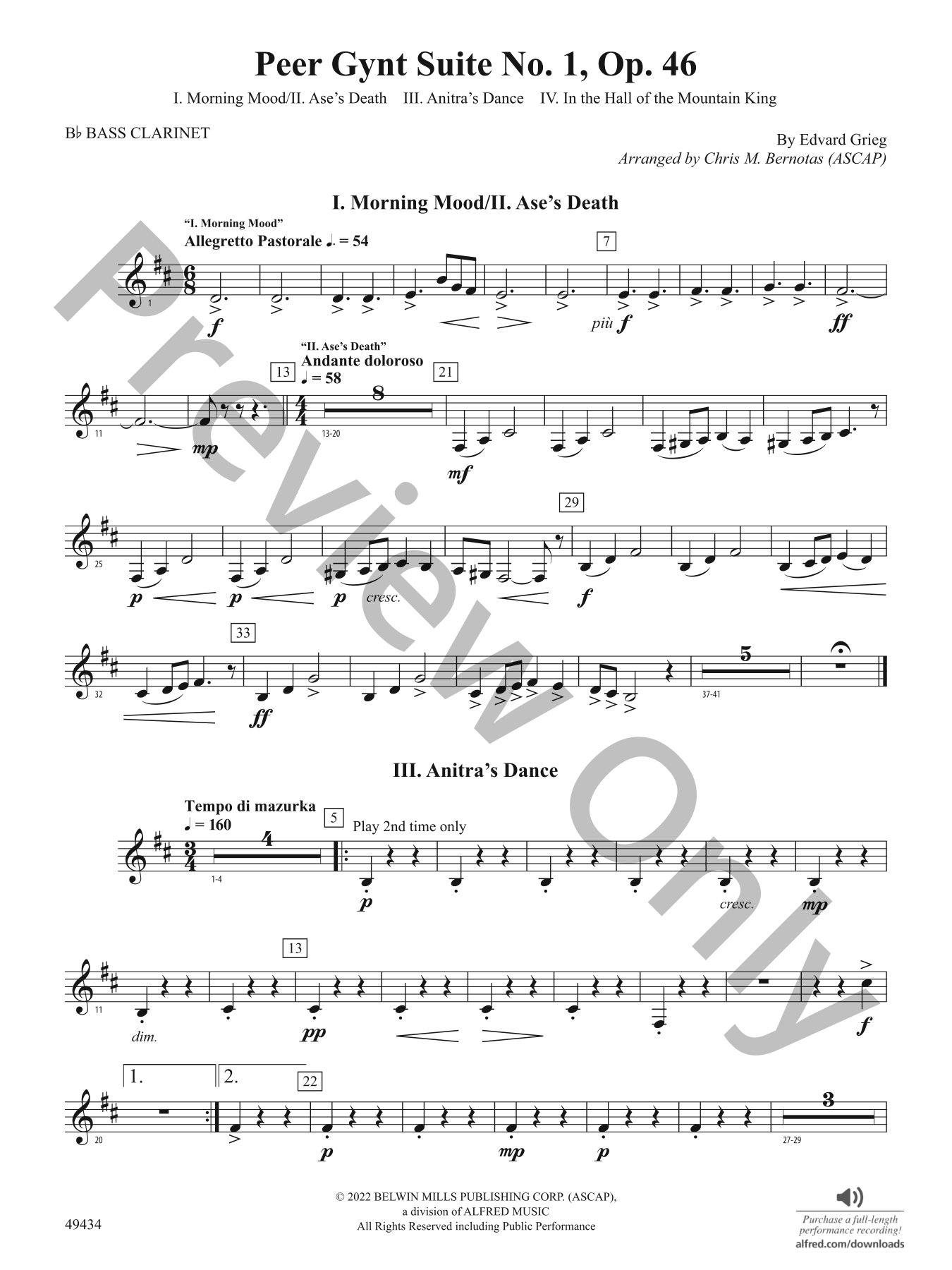Peer Gynt Suite No.1, Op. 46 Orchestra Sheet Music | J.W. Pepper
