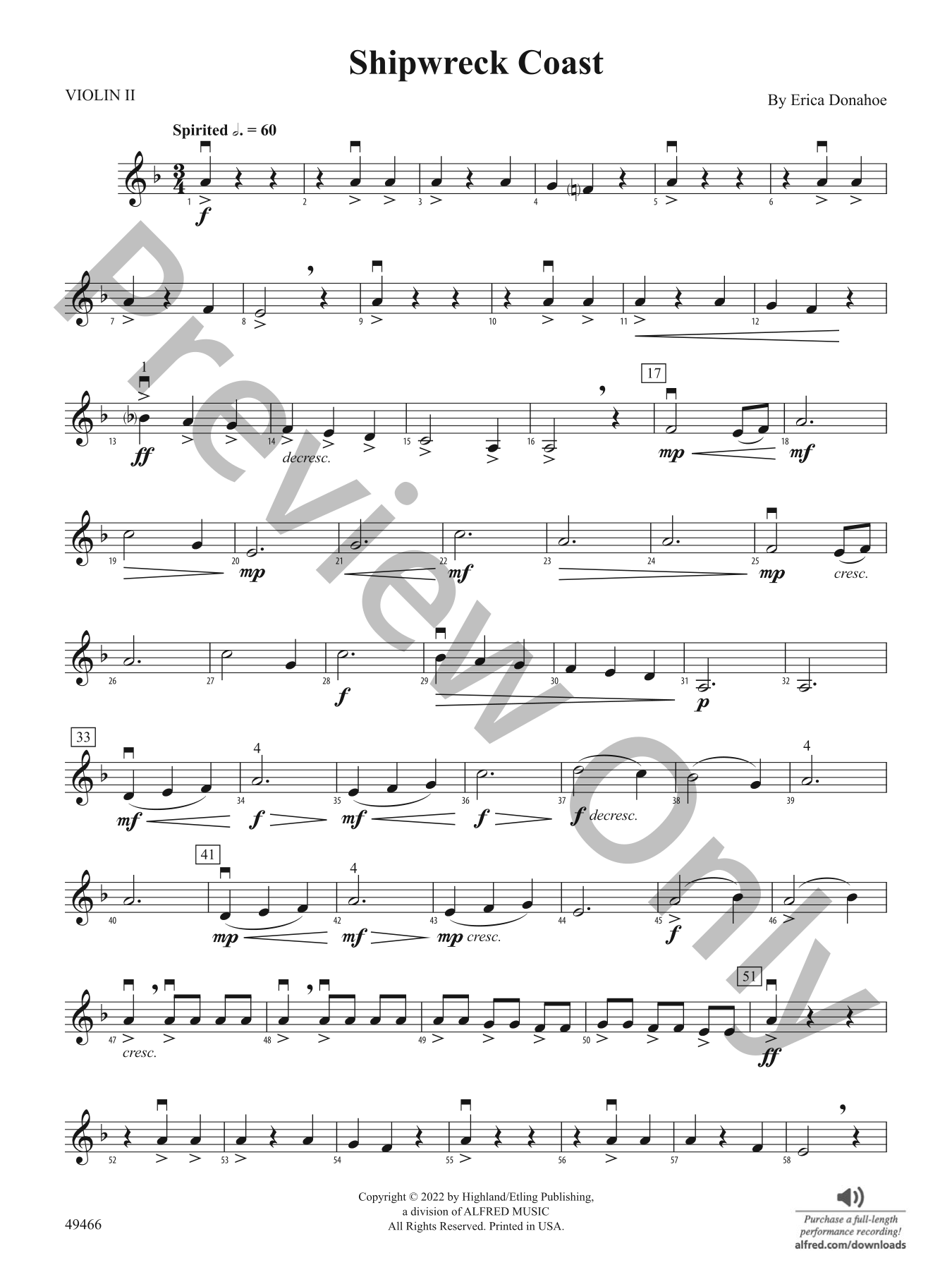 Shipwreck Coast Orchestra Sheet Music | J.W. Pepper
