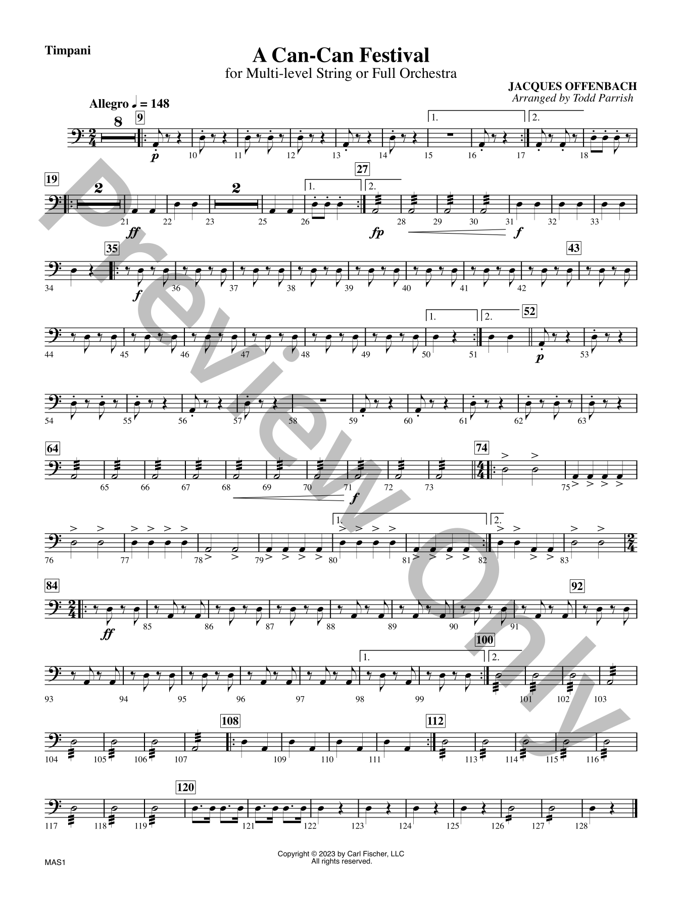 A Can-Can Festival Orchestra Sheet Music | J.W. Pepper