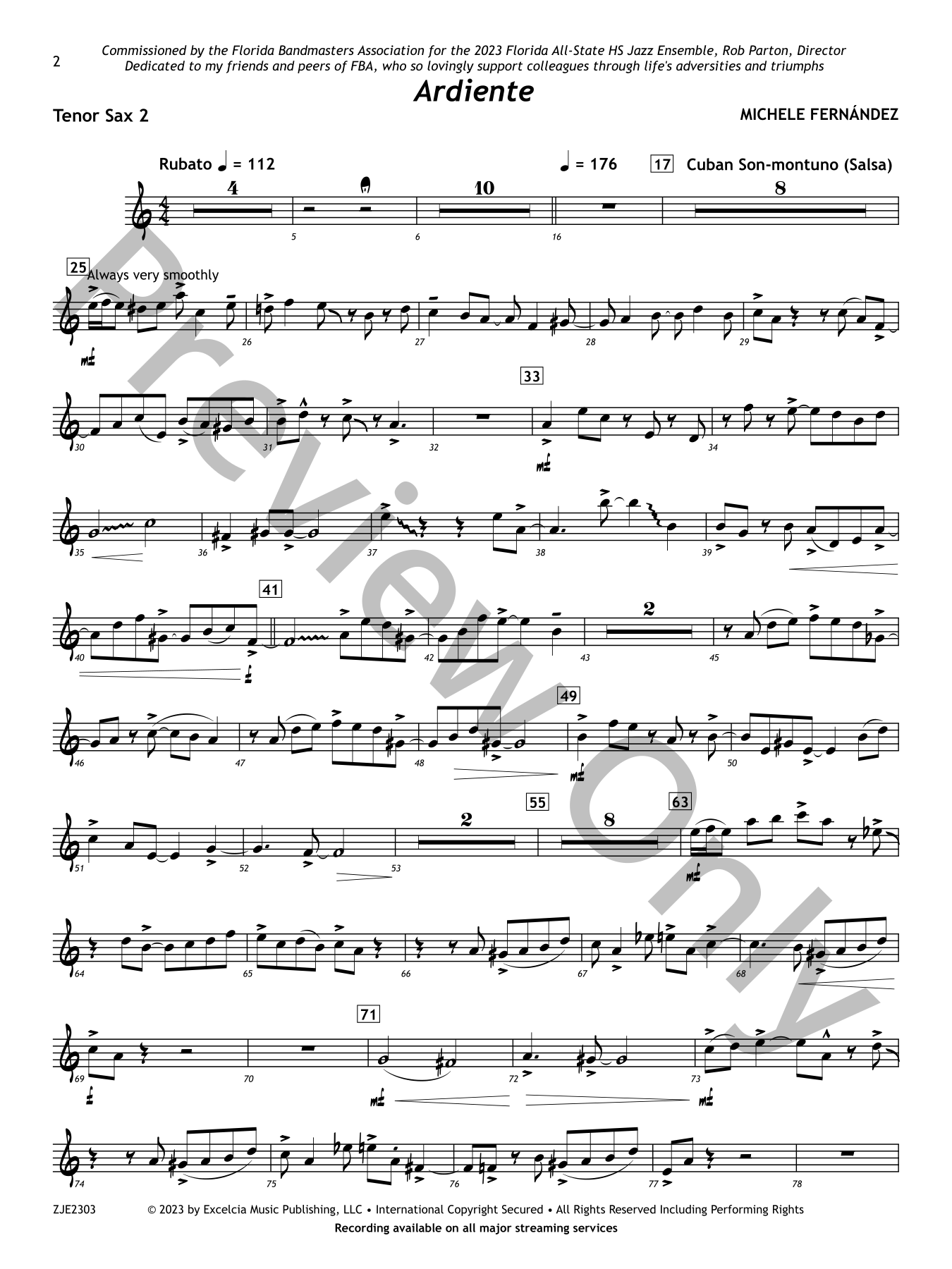 Ardiente Jazz Sheet Music | J.W. Pepper