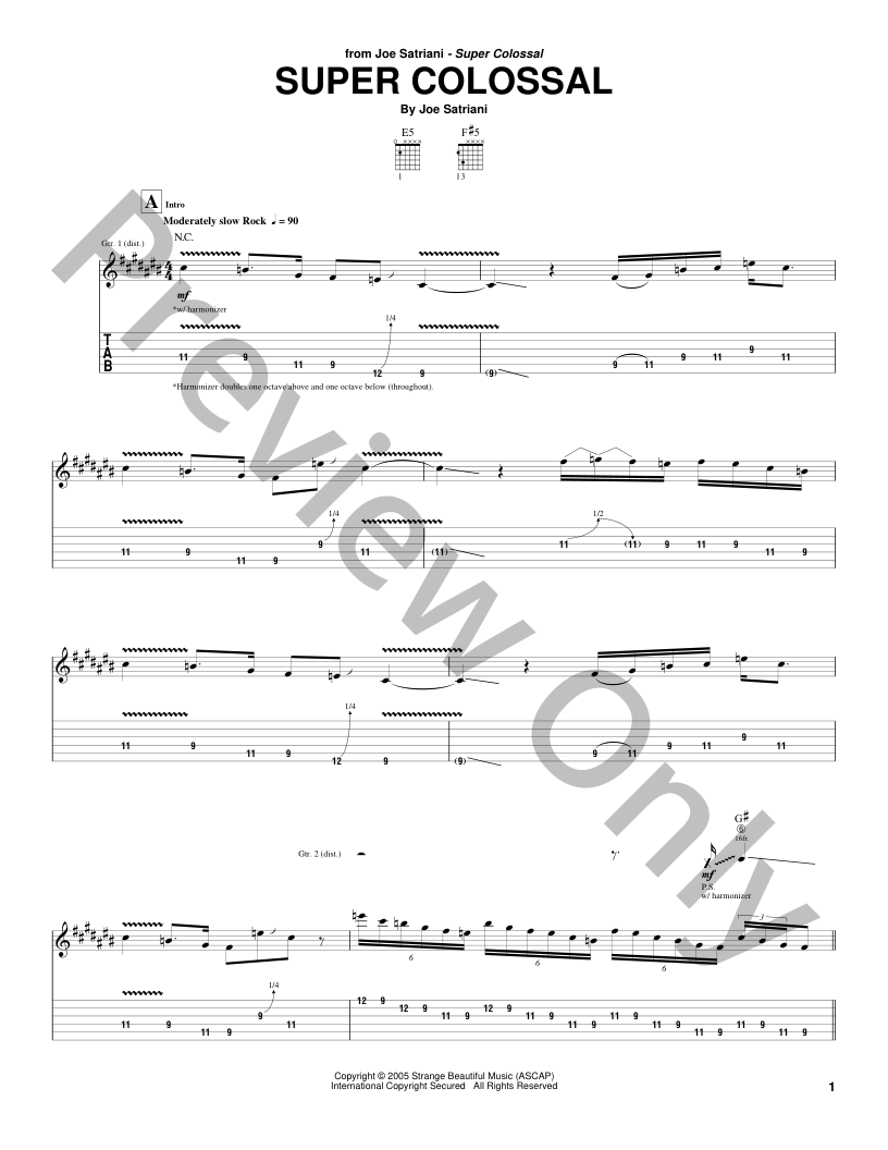 Super Colossal Guitar/Fretted Sheet Music | J.W. Pepper