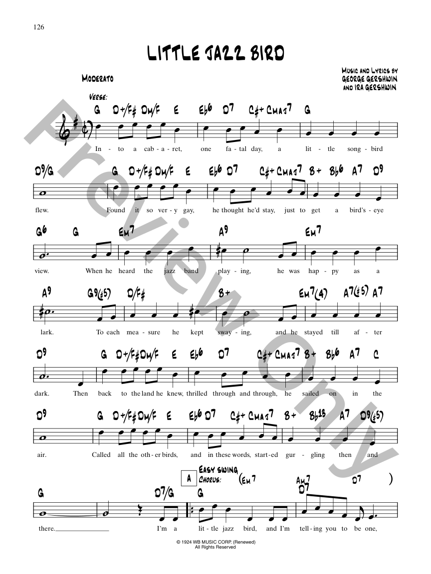 Little Jazz Bird P/V/G Sheet Music | J.W. Pepper