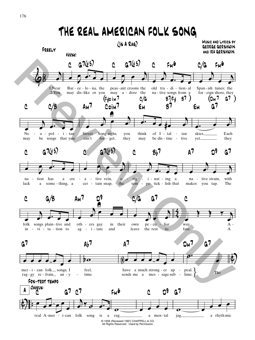 Real American Folk Song Is a Rag P/V/G Sheet Music | J.W. Pepper