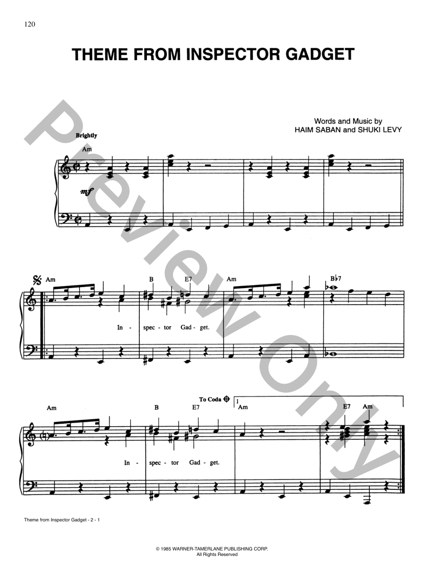 Inspector Gadget Theme | J.W. Pepper