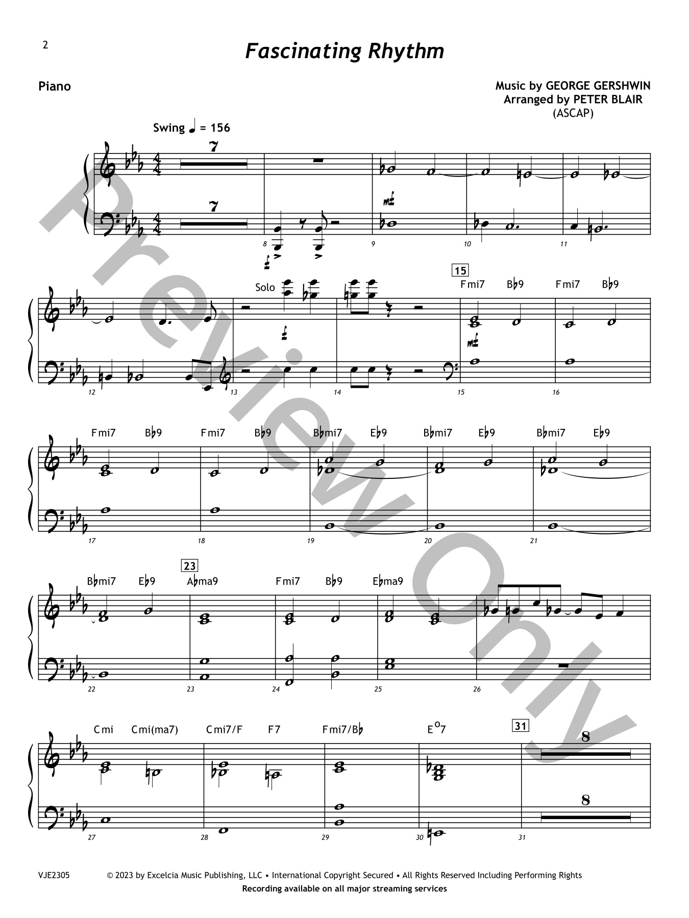 Fascinating Rhythm Jazz Sheet Music | J.W. Pepper