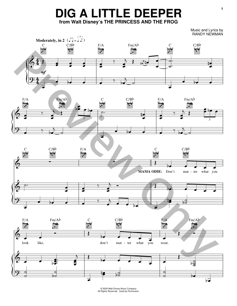 Dig a Little Deeper P/V/G Sheet Music | J.W. Pepper