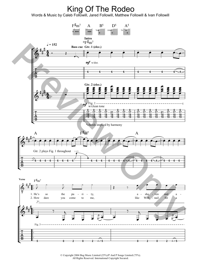 King of the Rodeo Guitar/Fretted Sheet Music | J.W. Pepper