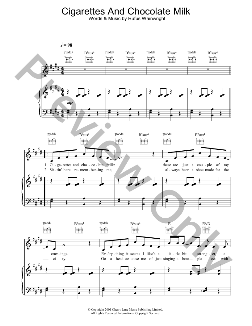 rufus wainwright cigarettes and chocolate milk Cigarettes And Chocolate Milk by