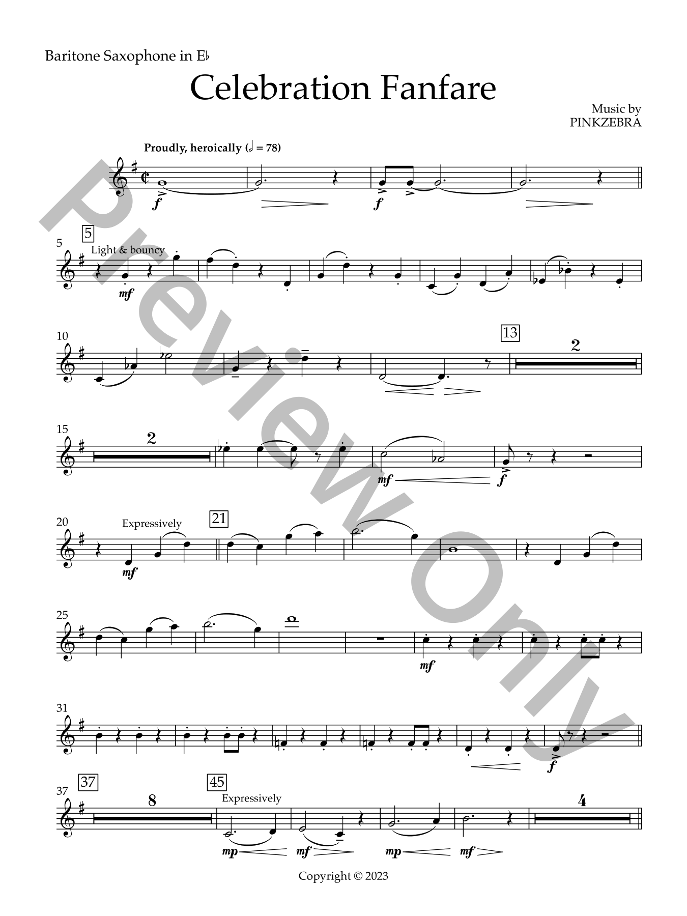 Celebration Fanfare Concert Band Sheet Music | J.W. Pepper