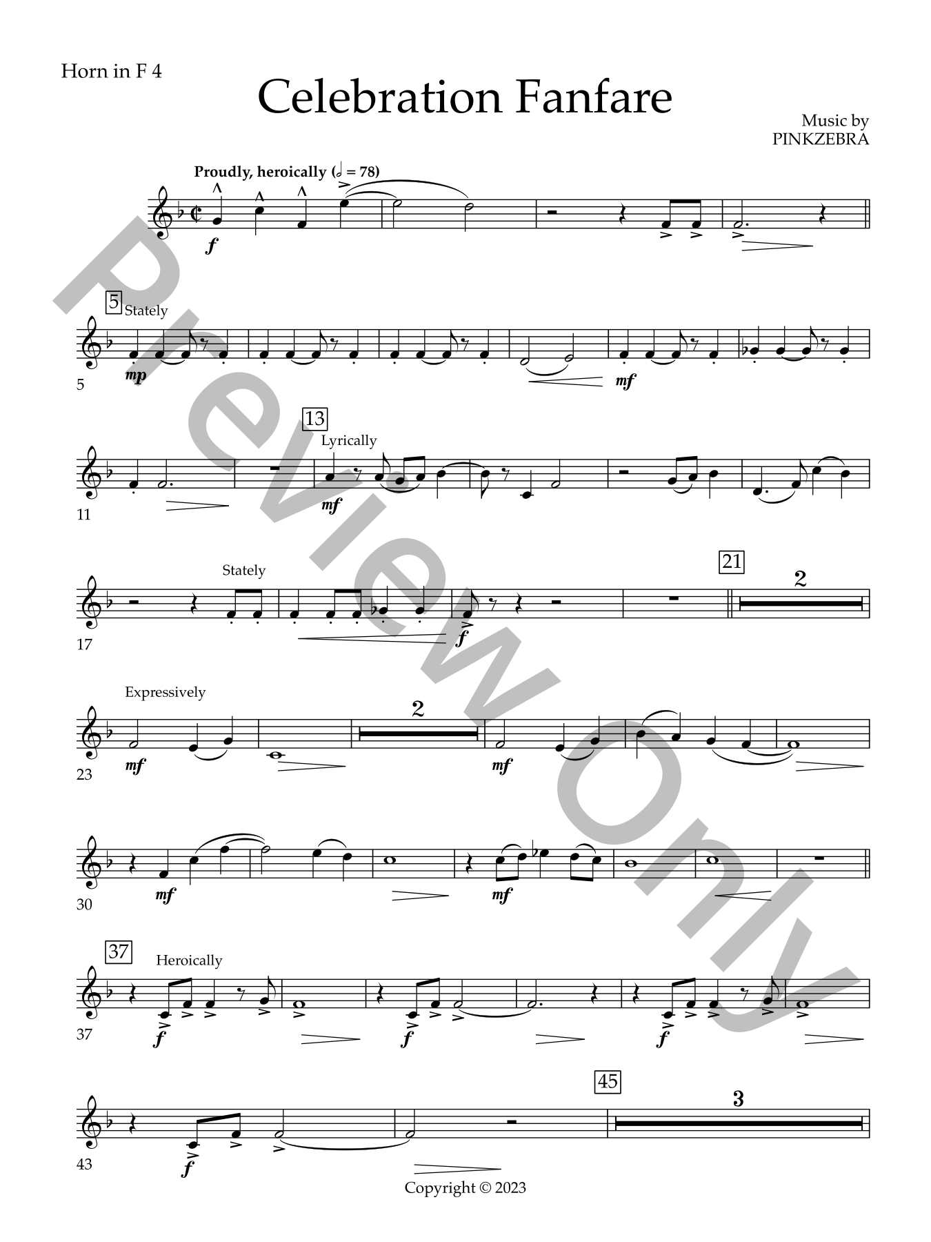 Celebration Fanfare Concert Band Sheet Music | J.W. Pepper