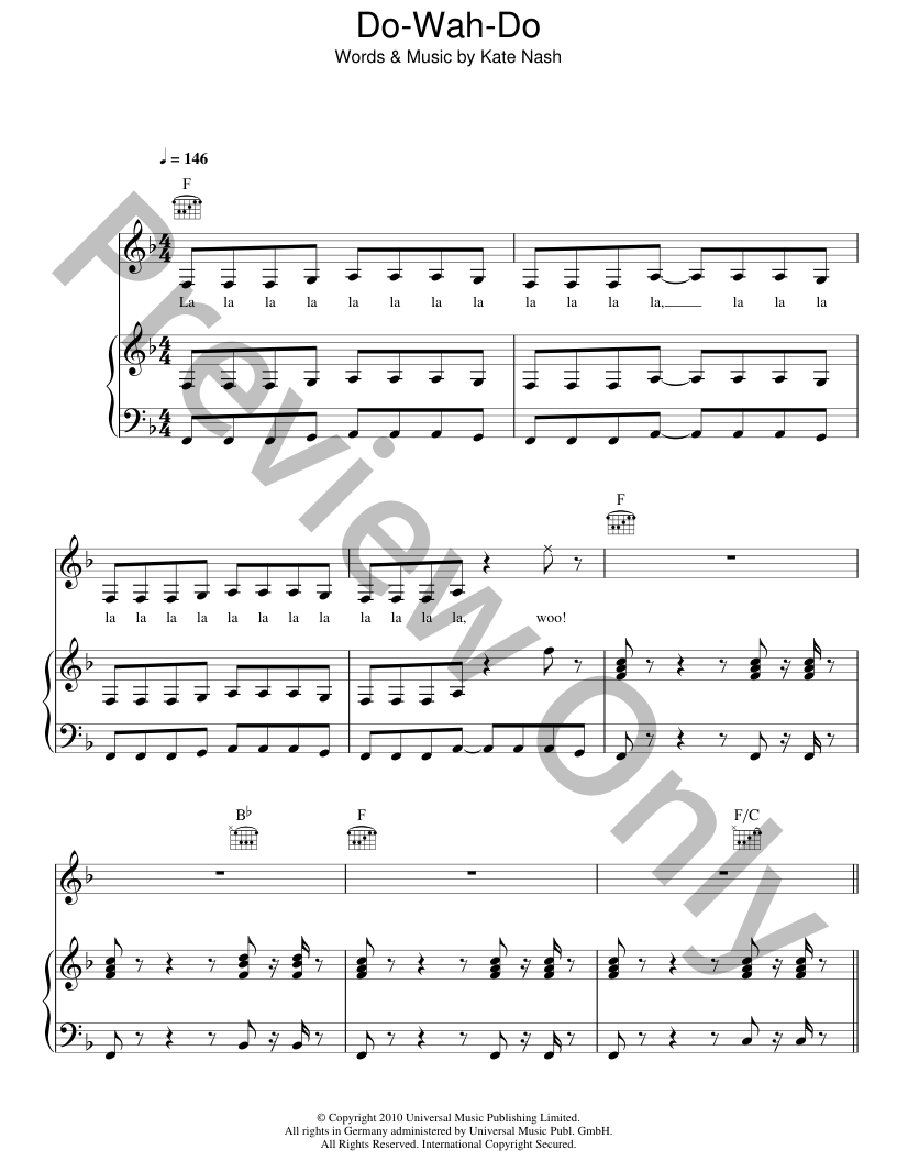 Do Wah Doo P/V/G Sheet Music | J.W. Pepper