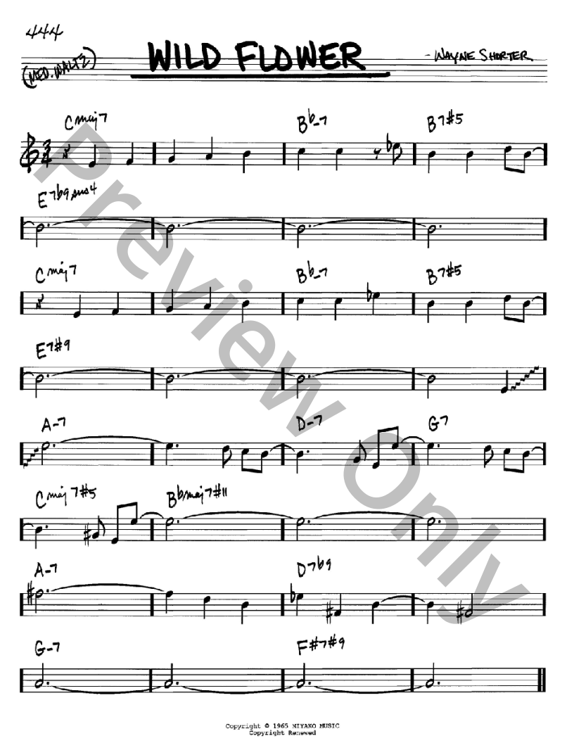 Wild Flower P/V/G Sheet Music | J.W. Pepper