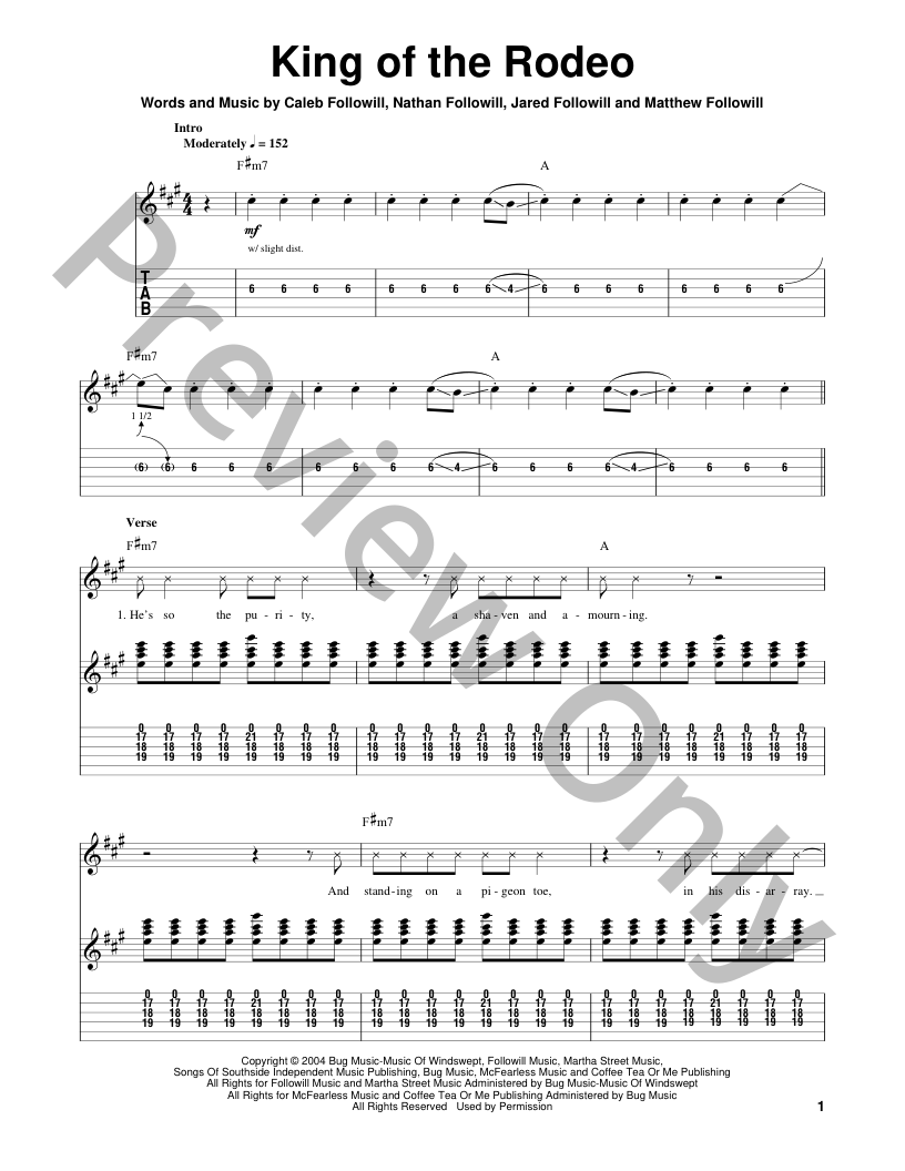 King of the Rodeo Guitar/Fretted Sheet Music | J.W. Pepper
