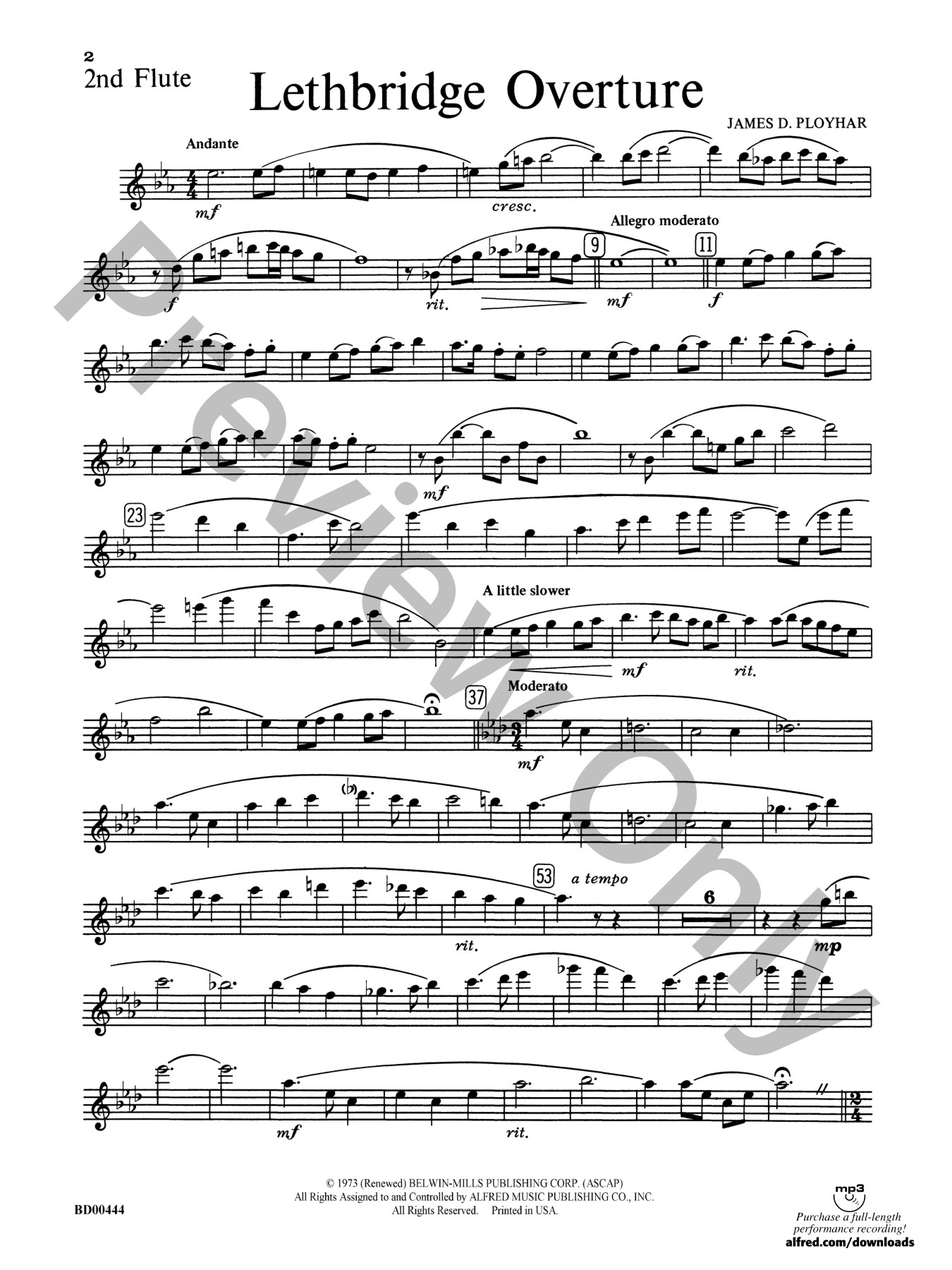 Lethbridge Overture Concert Band Sheet Music | J.W. Pepper